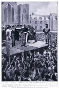 Edward I taler til sine undersåtter i den nye paladsgård AD1297, 1920